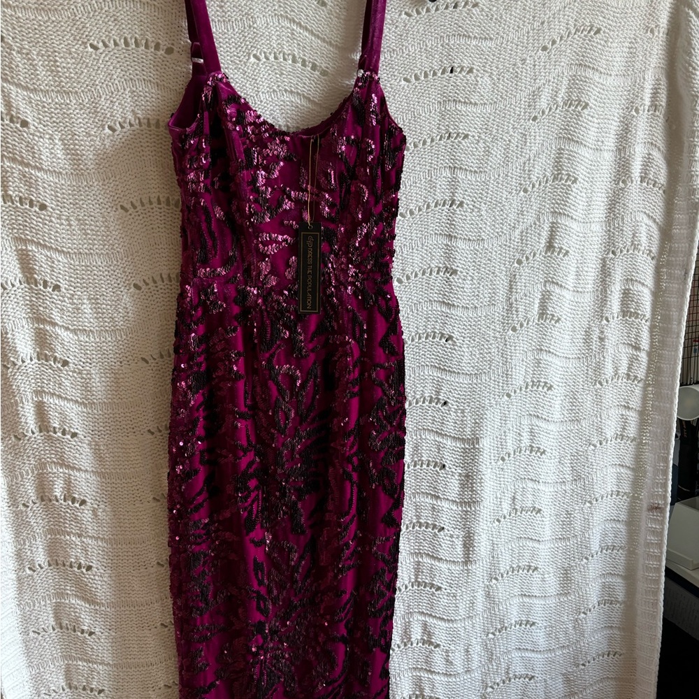 NWT Dress The Population Lynda Sequin Velvet Form fitting dress - Picture 11 of 11